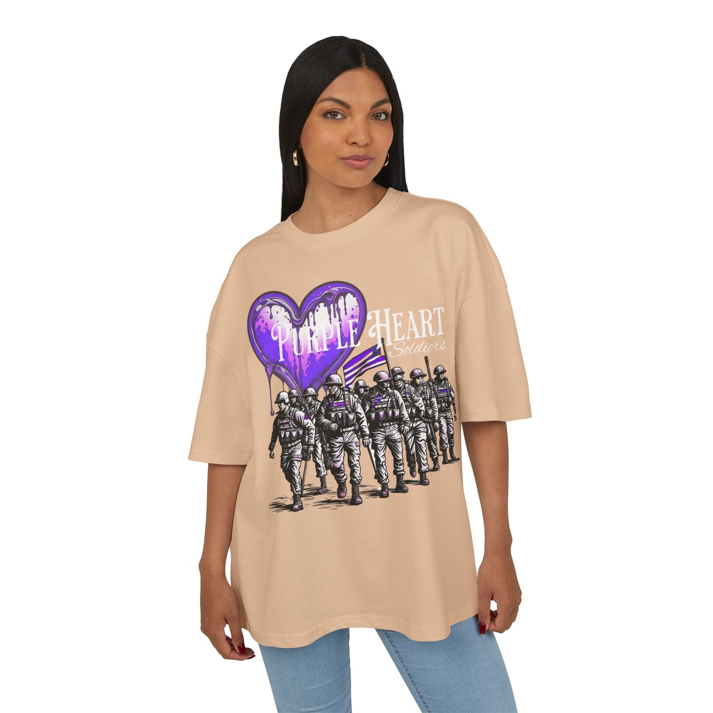Purple Heart Soldiers Heavy Cotton Tee, Memorial Day Shirt, Military Tribute Tee, Unisex T-Shirt for Veterans, Gift for Soldiers