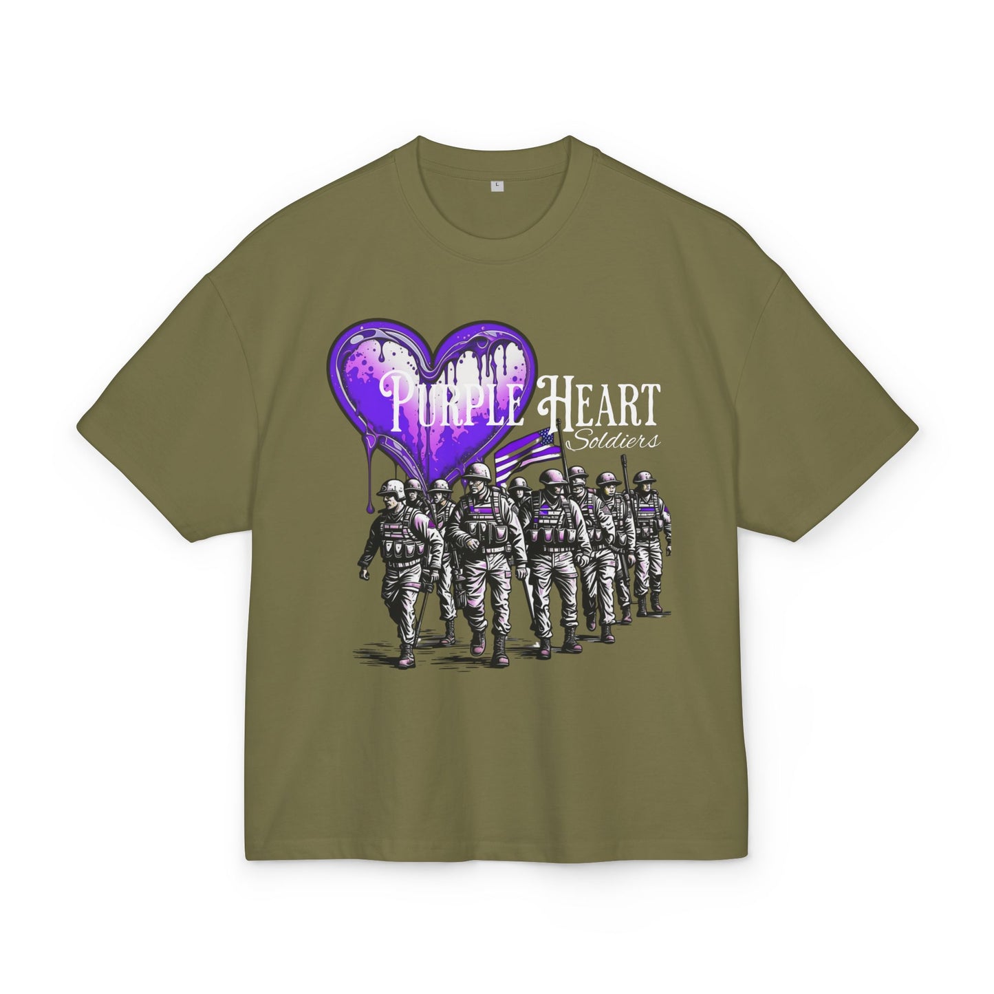 Purple Heart Soldiers Heavy Cotton Tee, Memorial Day Shirt, Military Tribute Tee, Unisex T-Shirt for Veterans, Gift for Soldiers