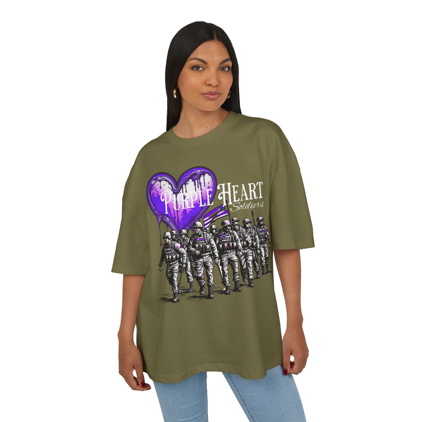 Purple Heart Soldiers Heavy Cotton Tee, Memorial Day Shirt, Military Tribute Tee, Unisex T-Shirt for Veterans, Gift for Soldiers