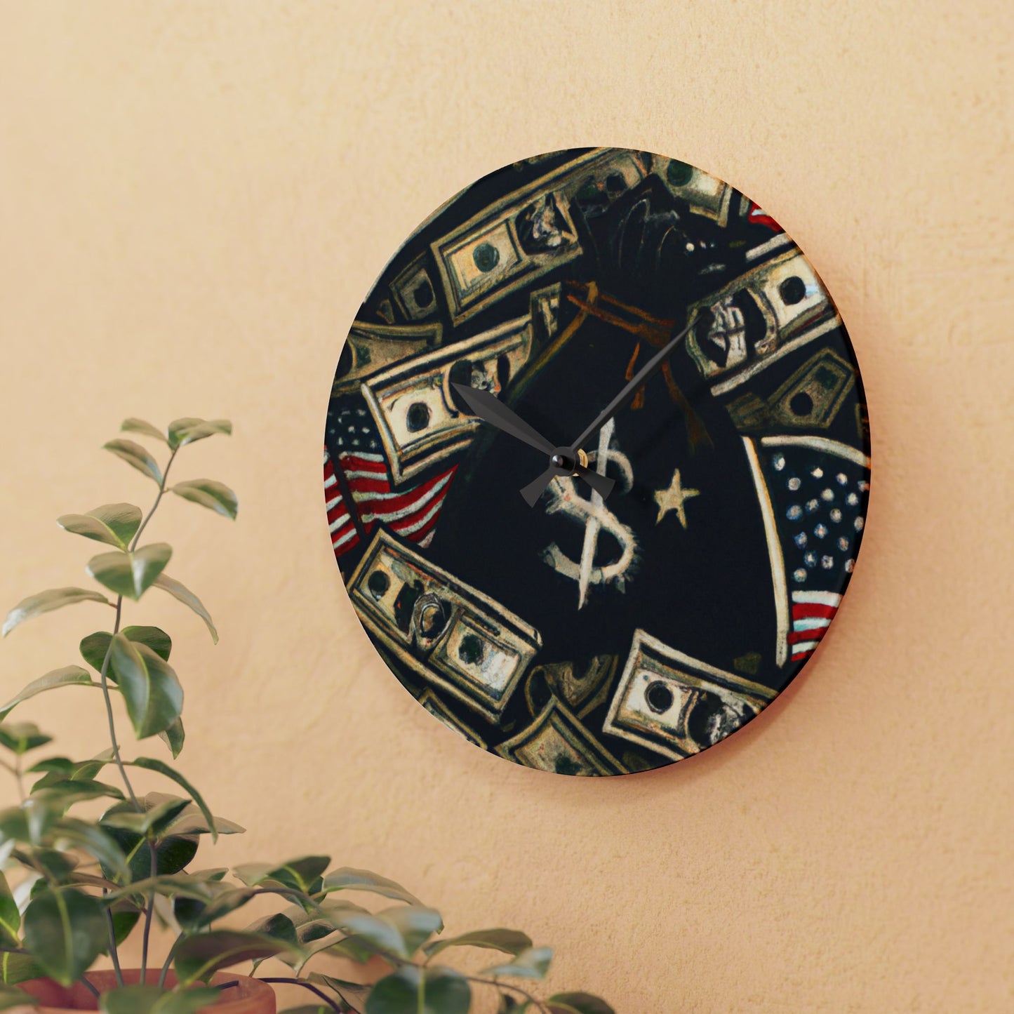 Trap Harder Acrylic Wall Clock