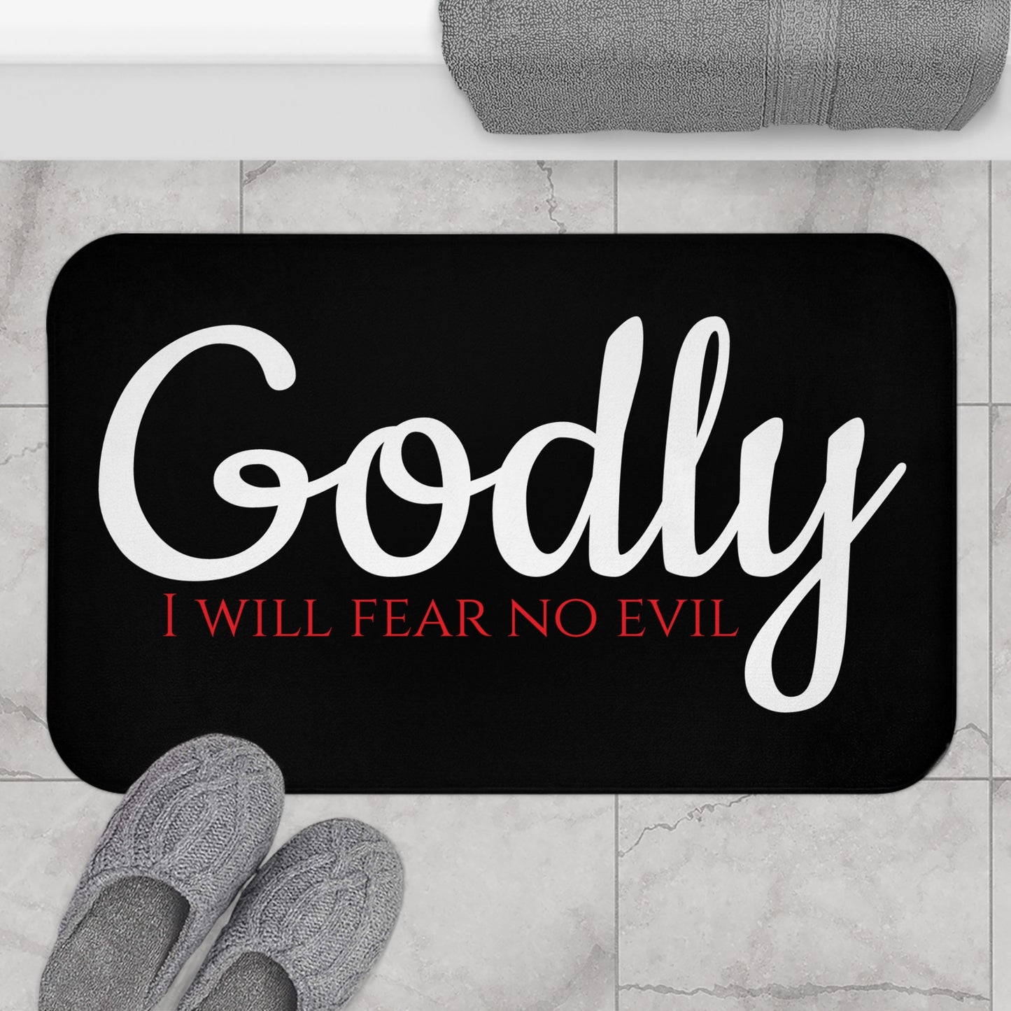 GODLY... Fear No Evil Bath Mat