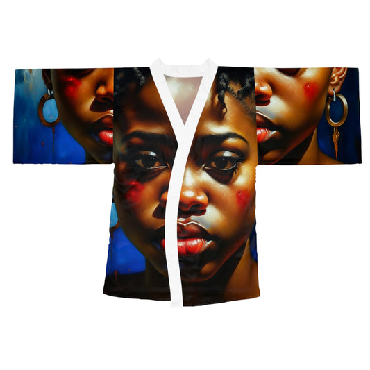 Angels Vs Demons Long Sleeve Kimono Robe (AOP)