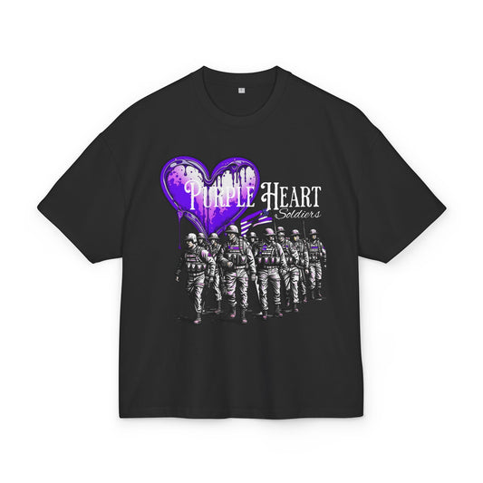 Purple Heart Soldiers Heavy Cotton Tee, Memorial Day Shirt, Military Tribute Tee, Unisex T-Shirt for Veterans, Gift for Soldiers