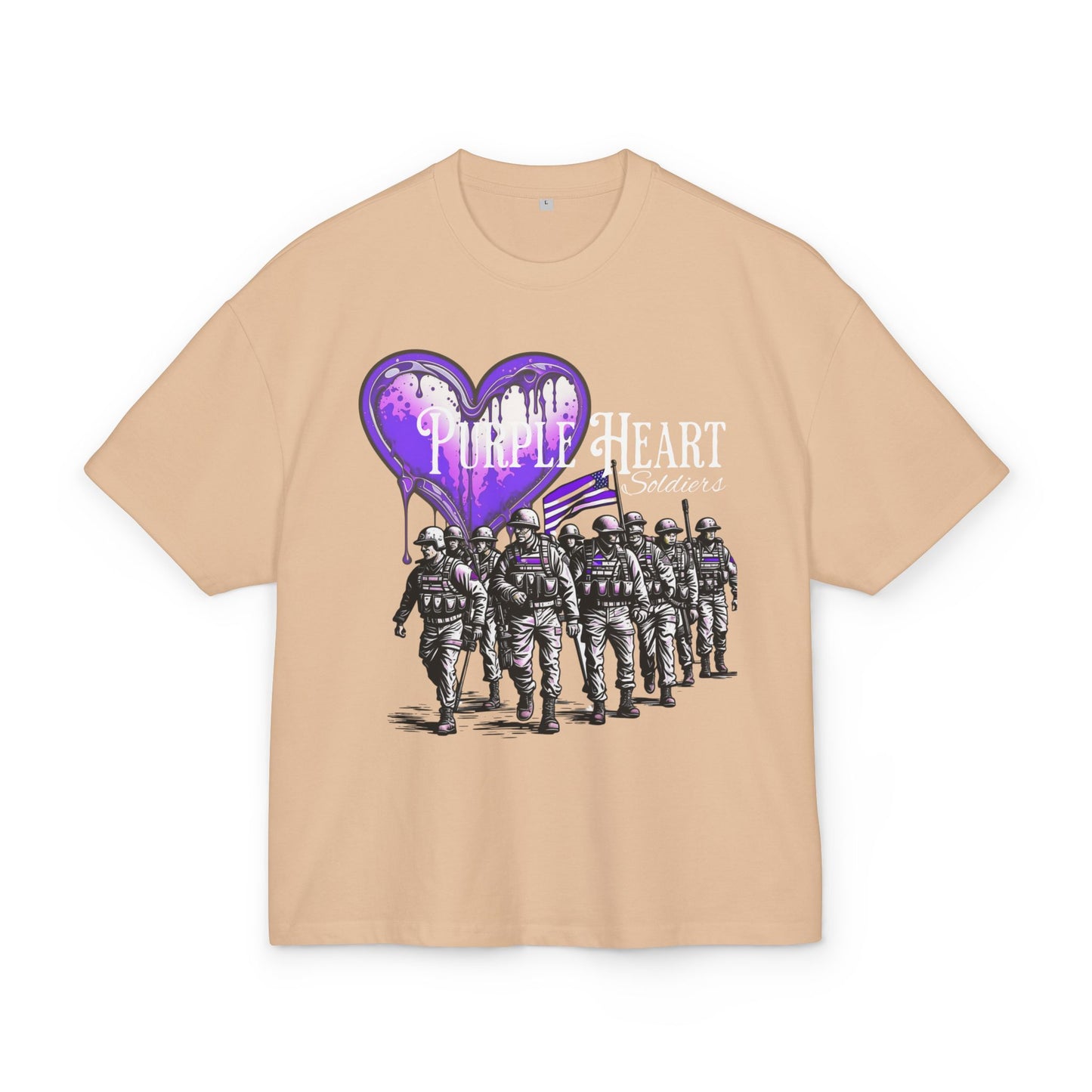 Purple Heart Soldiers Heavy Cotton Tee, Memorial Day Shirt, Military Tribute Tee, Unisex T-Shirt for Veterans, Gift for Soldiers
