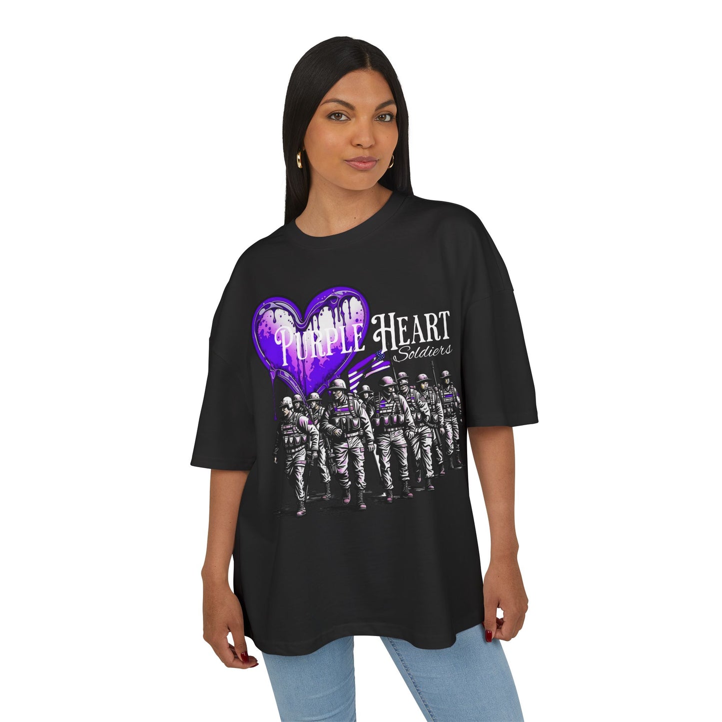 Purple Heart Soldiers Heavy Cotton Tee, Memorial Day Shirt, Military Tribute Tee, Unisex T-Shirt for Veterans, Gift for Soldiers